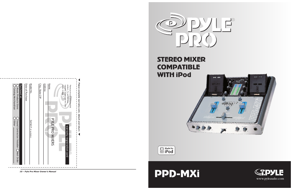PYLE Audio PPD-MXi User Manual | 6 pages