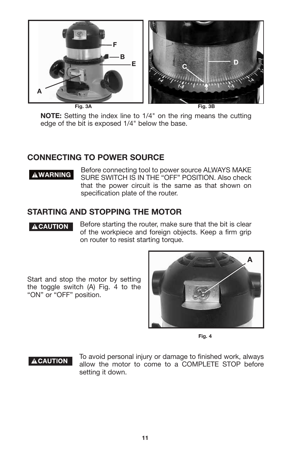 Connecting to power source, Starting and stopping the motor | PYLE Audio 100 User Manual | Page 11 / 17