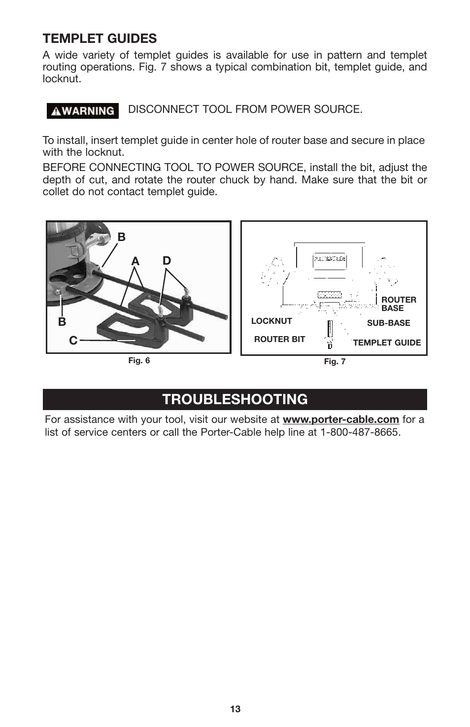 Troubleshooting, Templet guides | PYLE Audio 100 User Manual | Page 13 / 17