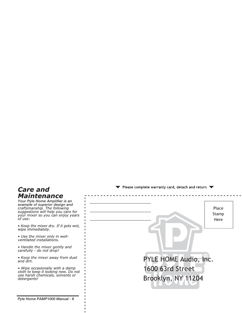 PYLE Audio PAMP1000 User Manual | Page 7 / 8