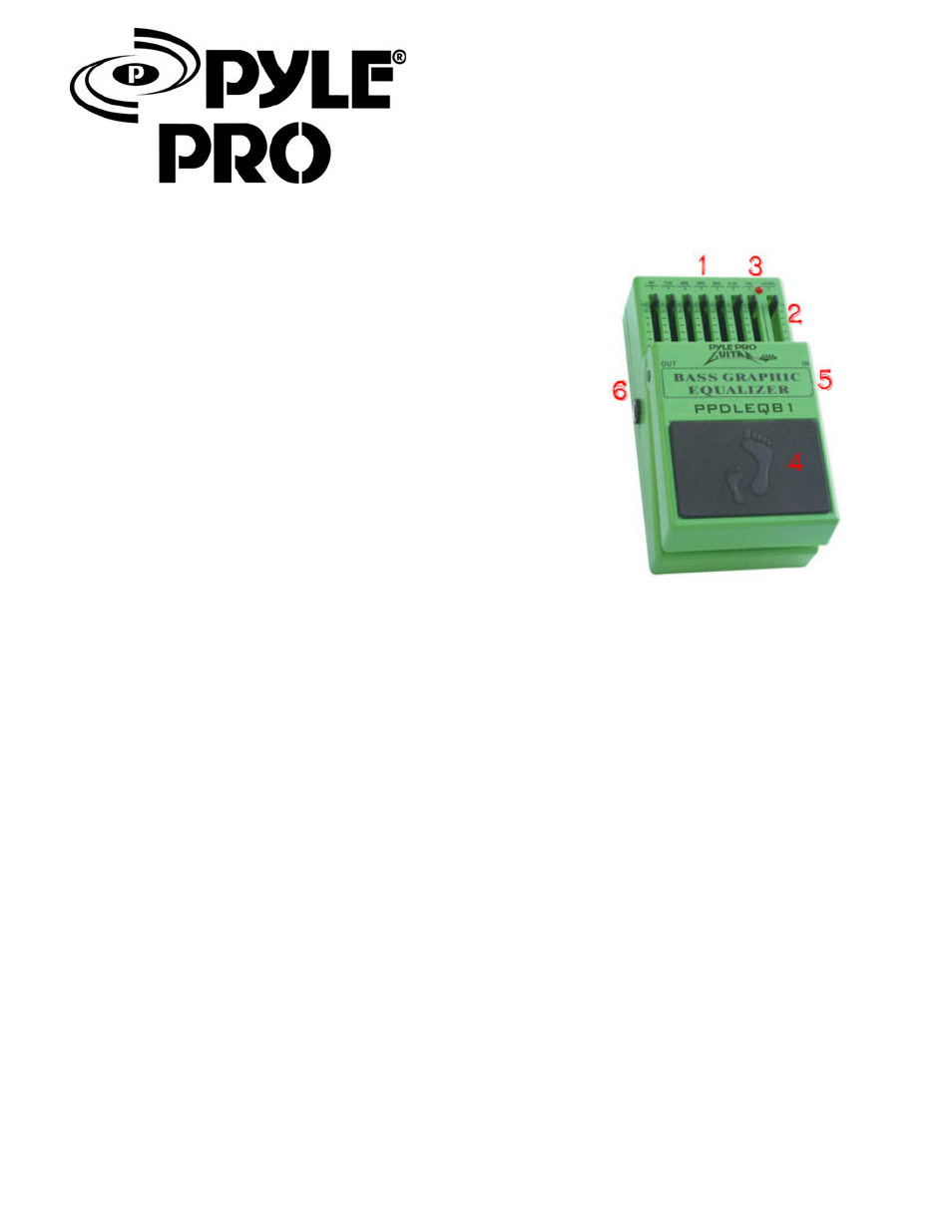 PYLE Audio PPDLEQB1 User Manual | 1 page