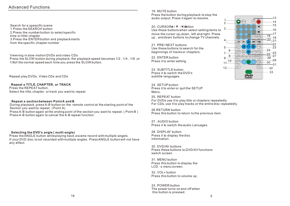 Т³гж 7, Advanced functions | PYLE Audio PLRD143F User Manual | Page 7 / 12