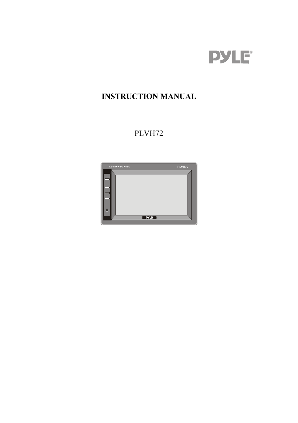 PYLE Audio PLVH72 User Manual | 3 pages