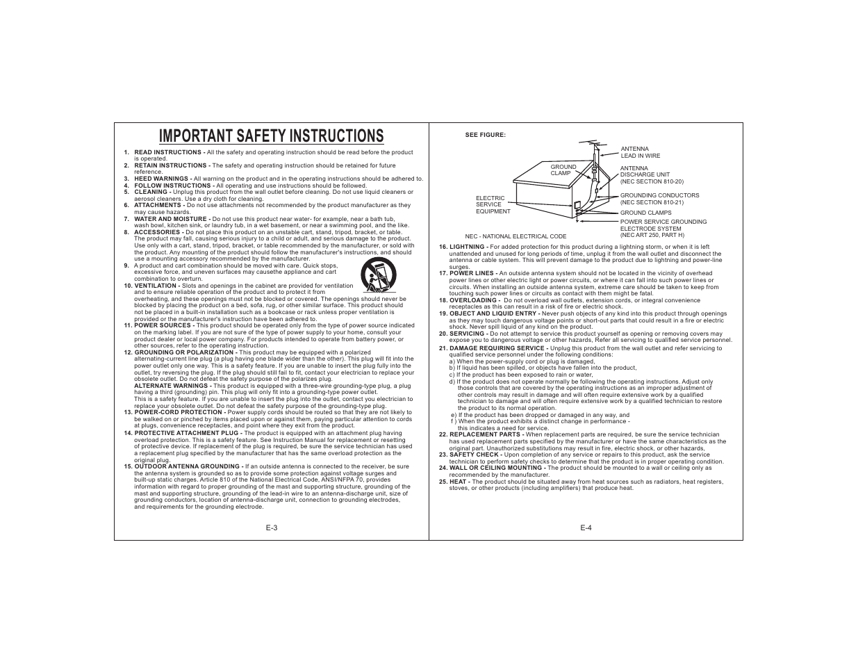 Important safety instructions | PYLE Audio PICD65I User Manual | Page 2 / 9