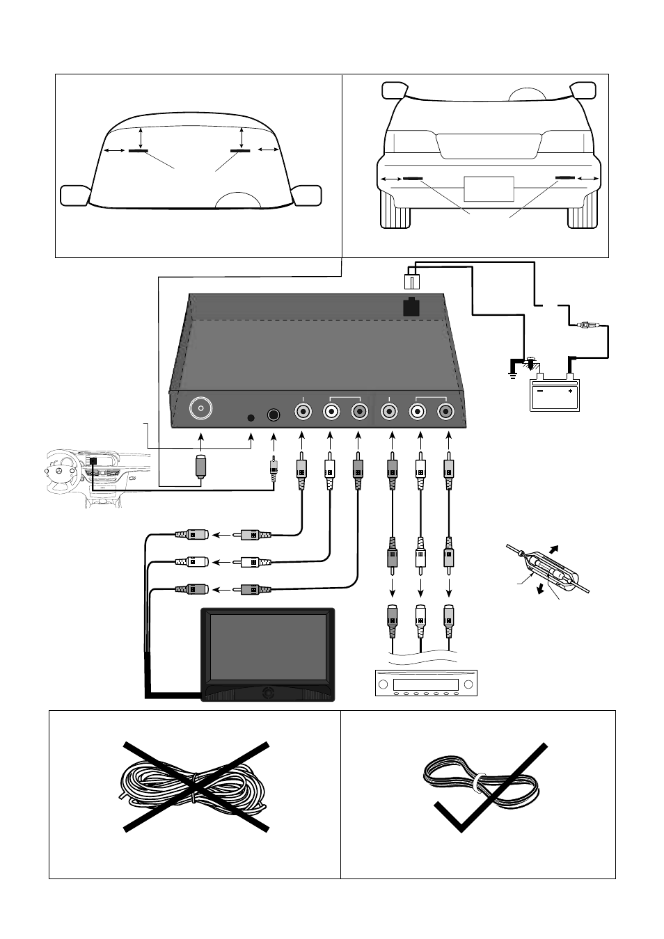 Installation, Dtv receiver, 6connections antenna wire | Monitor, Antenna, Video player | PYLE Audio PLTVATSC1 User Manual | Page 7 / 36