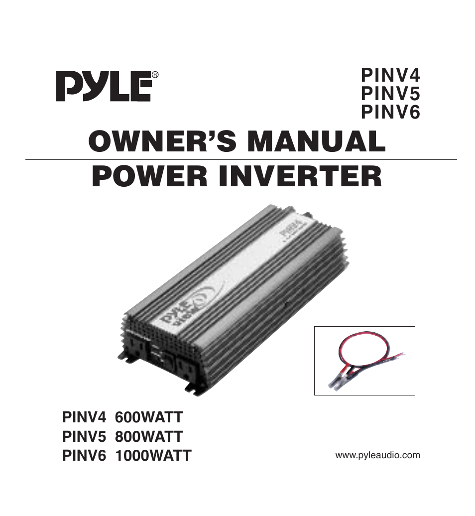 PYLE Audio PINV5 User Manual | 9 pages