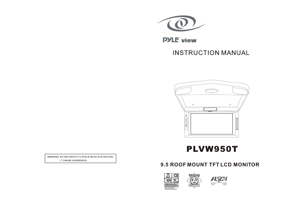 PYLE Audio PLVWR950T User Manual | 4 pages