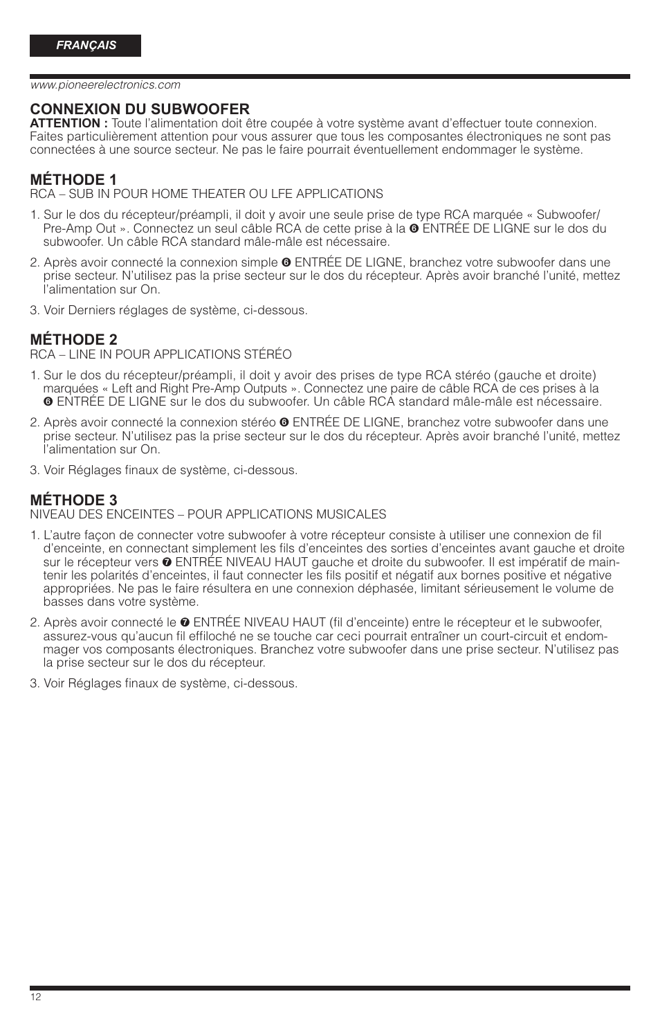 PYLE Audio SW-8 User Manual | Page 12 / 24