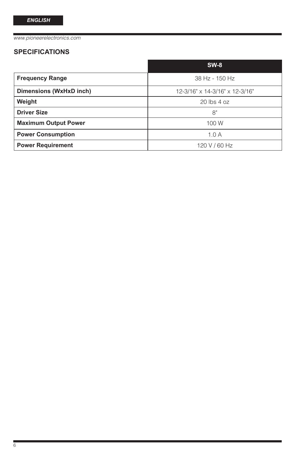 PYLE Audio SW-8 User Manual | Page 6 / 24