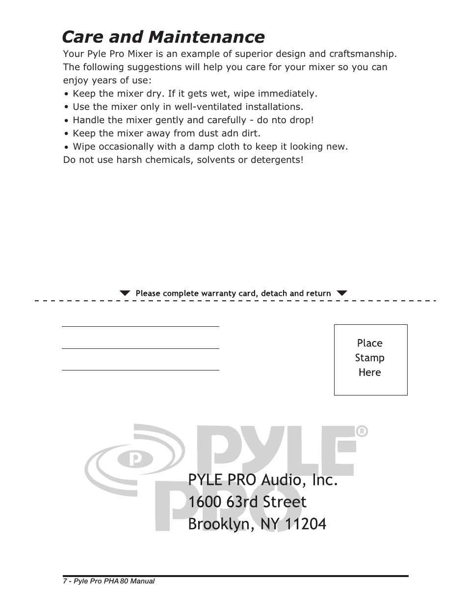 PYLE Audio PHA80 User Manual | Page 8 / 8