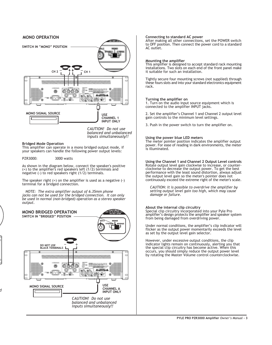 PYLE Audio PZR3000 User Manual | Page 5 / 8