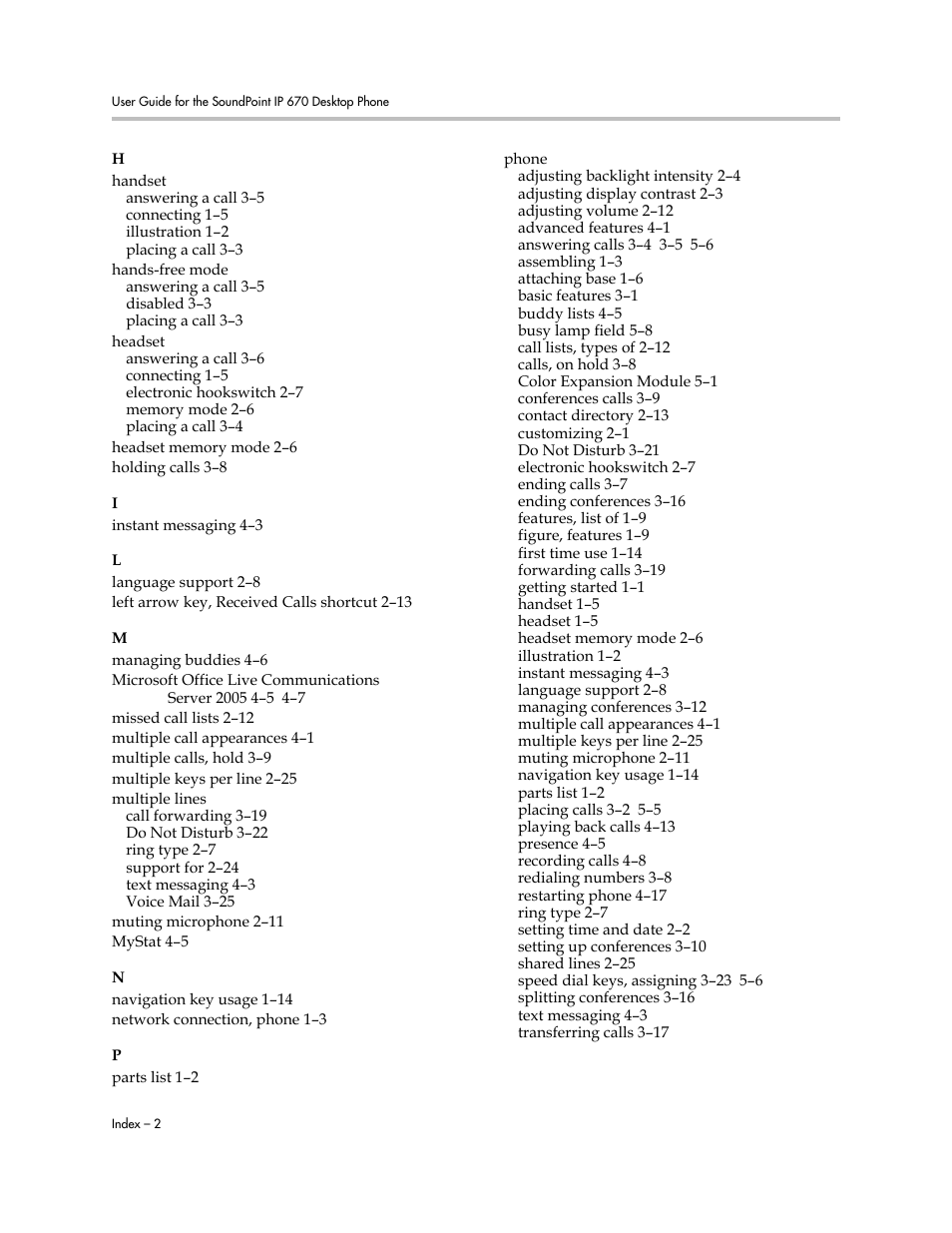 PYLE Audio SOUNDPOINT IP 670 User Manual | Page 120 / 126