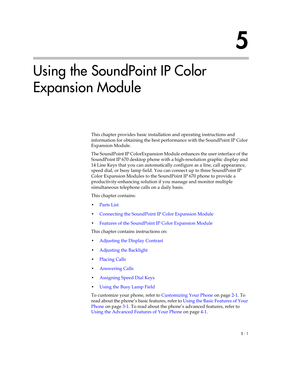 Using the soundpoint ip color expansion module, Using the, Soundpoint ip color expansion module | R to, Using, The soundpoint ip color expansion module, Using the soundpoint ip, Color expansion module | PYLE Audio SOUNDPOINT IP 670 User Manual | Page 95 / 126