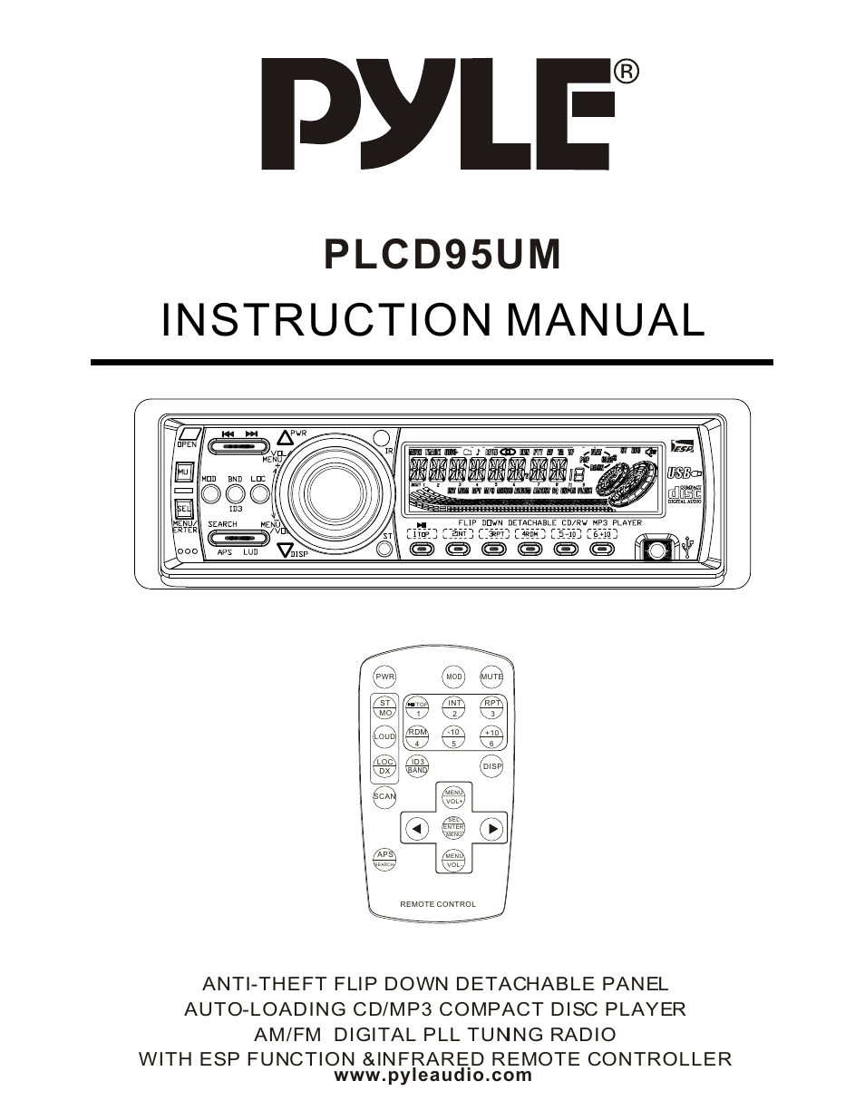 PYLE Audio PLCD95UM User Manual | 12 pages