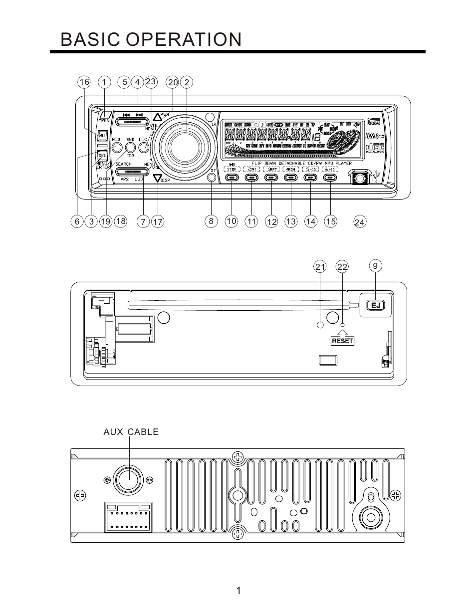 Basic operation | PYLE Audio PLCD95UM User Manual | Page 2 / 12