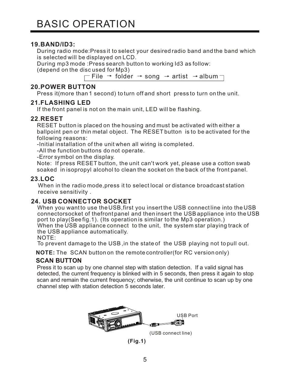 Basic operation | PYLE Audio PLCD95UM User Manual | Page 6 / 12