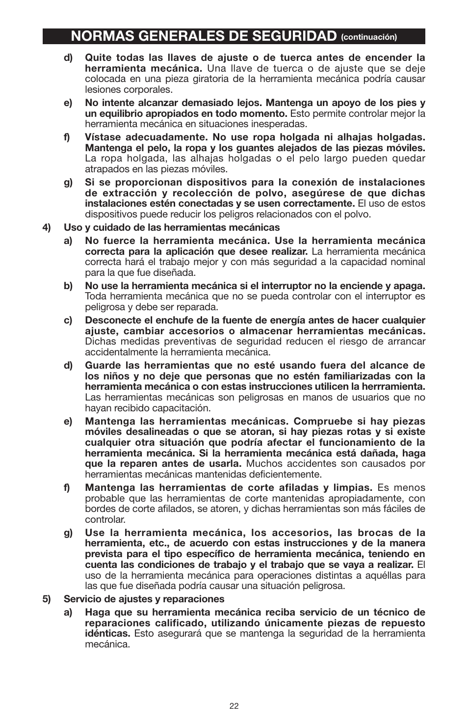 Normas generales de seguridad | PYLE Audio 324MAG User Manual | Page 22 / 56