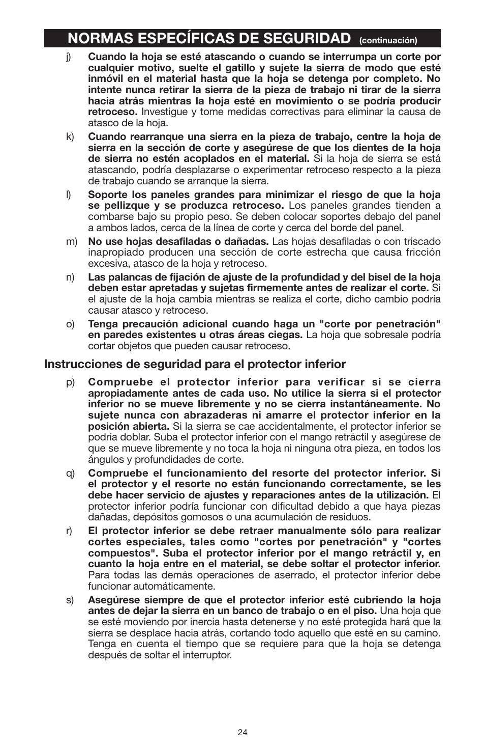 Normas específicas de seguridad | PYLE Audio 324MAG User Manual | Page 24 / 56