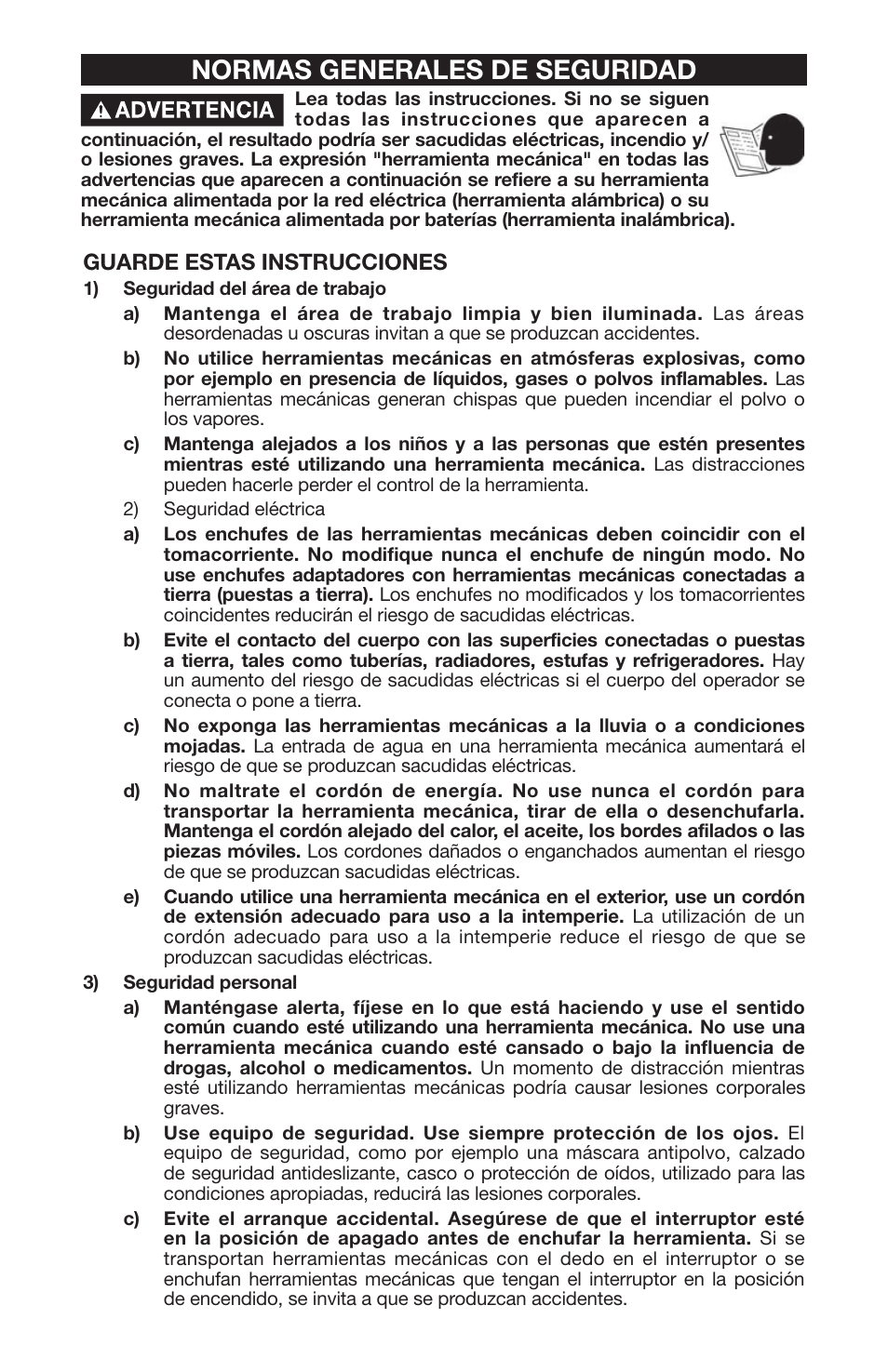 Normas generales de seguridad, Guarde estas instrucciones | PYLE Audio 324MAG User Manual | Page 39 / 56