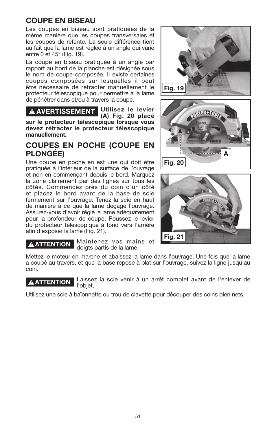 Coupe en biseau, Coupes en poche (coupe en plongée) | PYLE Audio 324MAG User Manual | Page 51 / 56