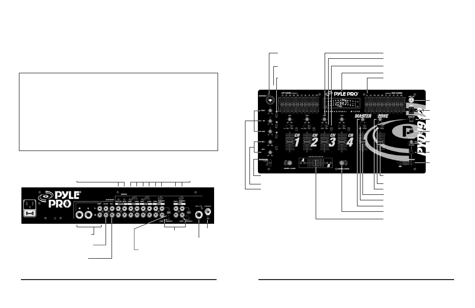 Your pyle pro series performance mixer, Input/output features: all models, Features and controls: pyd1912 mixer | Owner’s manual table of contents, Using the sound effects | PYLE Audio PYD1922 User Manual | Page 2 / 8