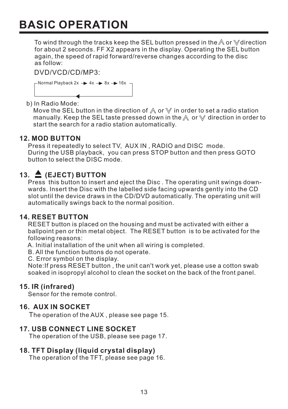 Basic operation | PYLE Audio PLD58MUT User Manual | Page 14 / 26