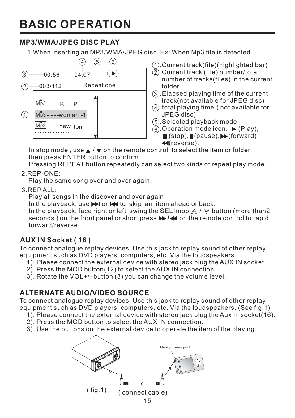 Basic operation | PYLE Audio PLD58MUT User Manual | Page 16 / 26