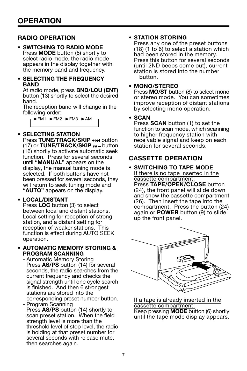 Operation | PYLE Audio PLCDCS330MP User Manual | Page 7 / 16