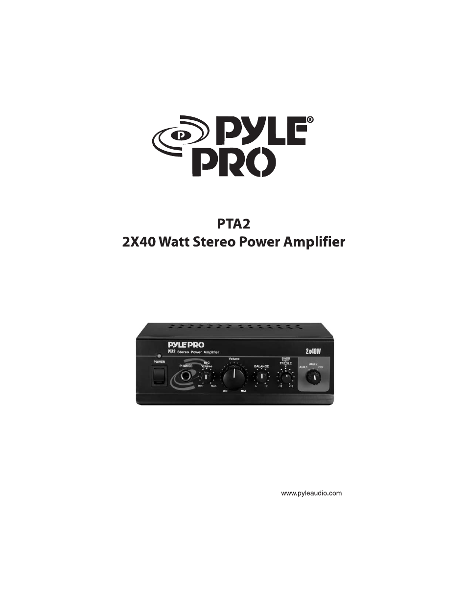 PYLE Audio PYLE PRO PTA2 User Manual | 8 pages