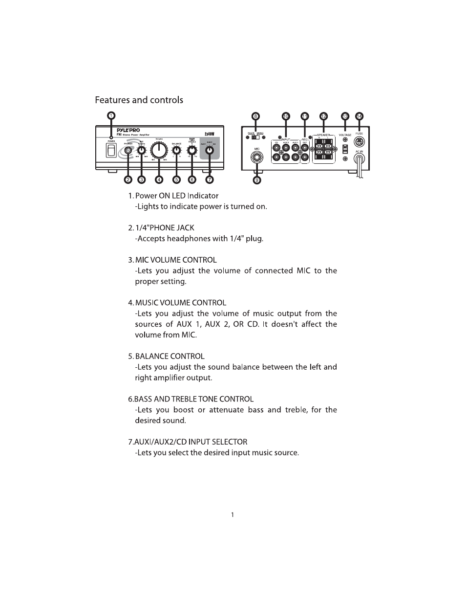 PYLE Audio PYLE PRO PTA2 User Manual | Page 3 / 8