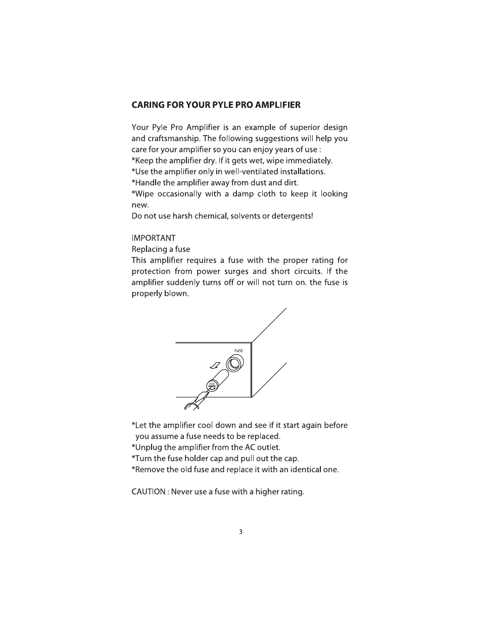 PYLE Audio PYLE PRO PTA2 User Manual | Page 5 / 8