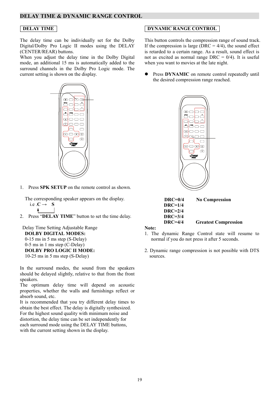 Delay time & dynamic range control | PYLE Audio PT-690A User Manual | Page 20 / 23