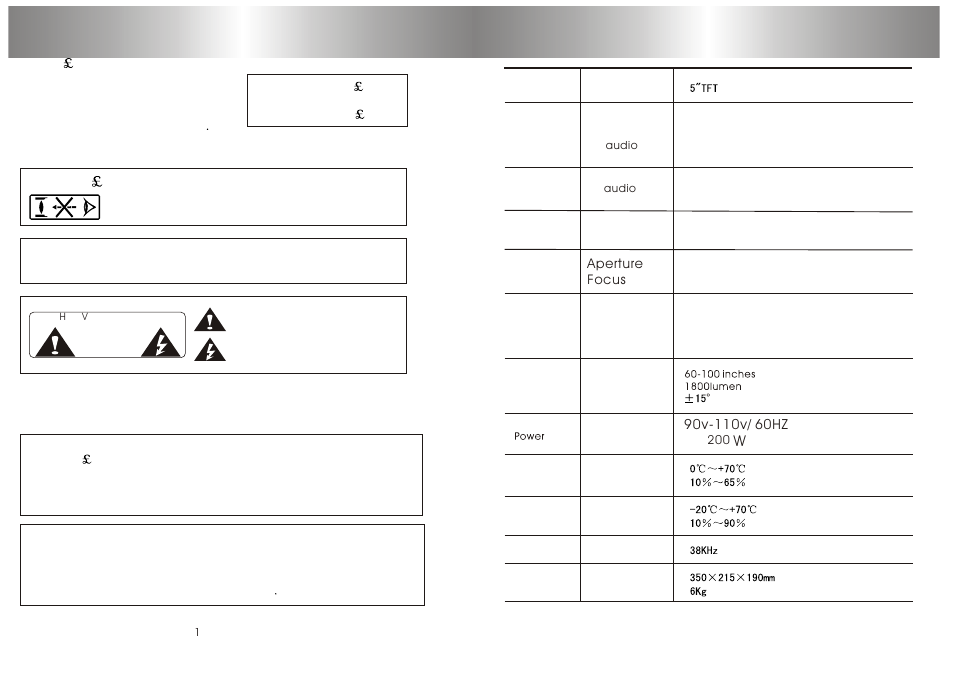 Т³гж 3, Warning, Specification | PYLE Audio PRJSD188 User Manual | Page 3 / 15