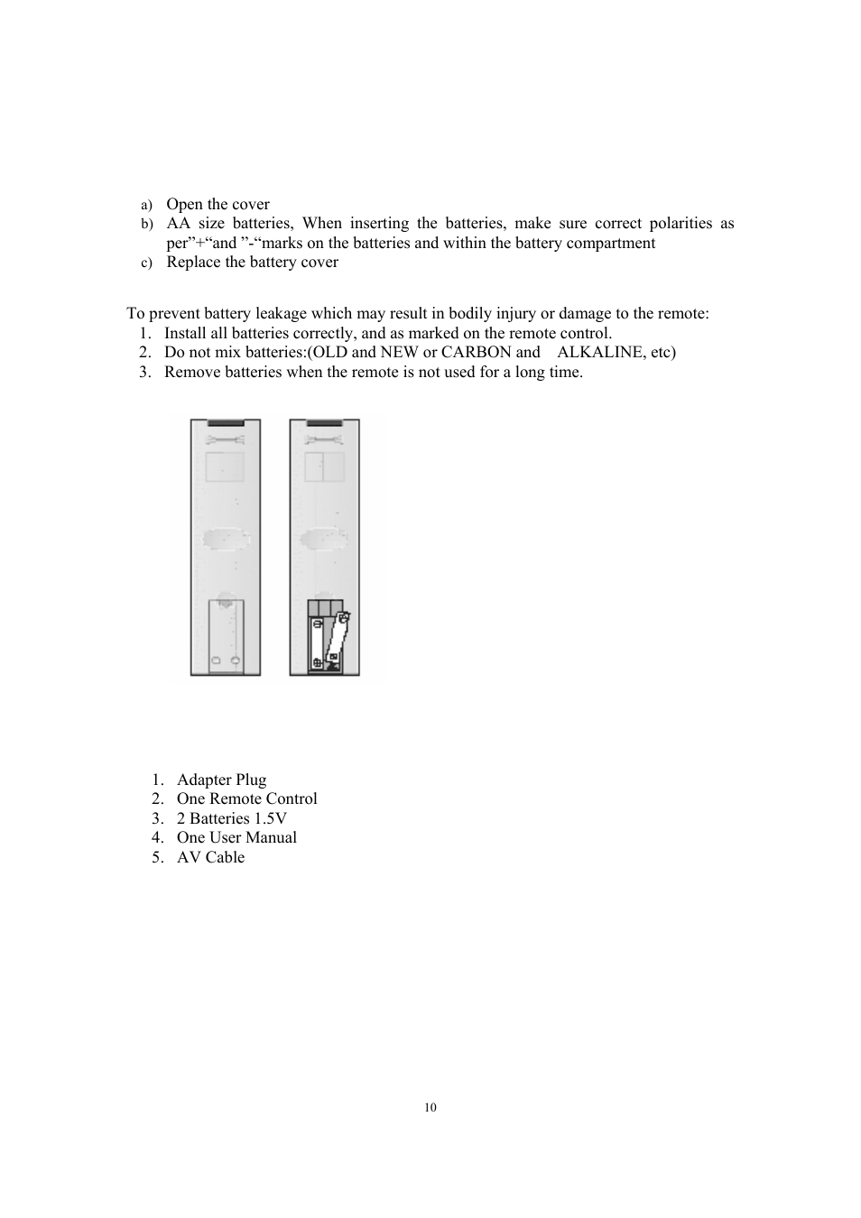 B. battery usage caution, 7 accessories | PYLE Audio P15LCD User Manual | Page 11 / 13