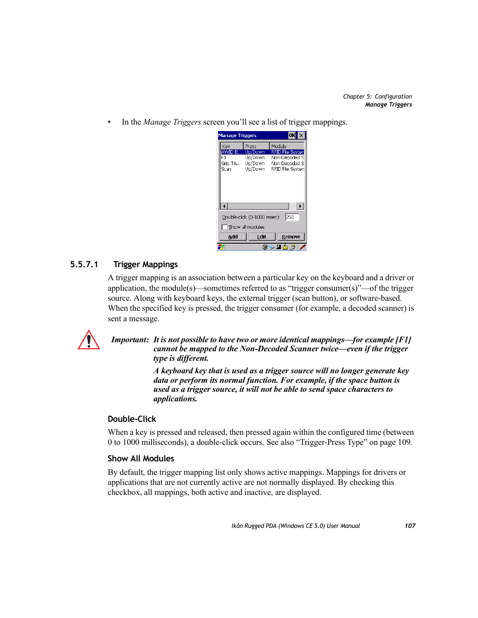 1 trigger mappings, Trigger mappings | PYLE Audio IKON RUGGED 7505-BTSDCMHC25 User Manual | Page 119 / 324