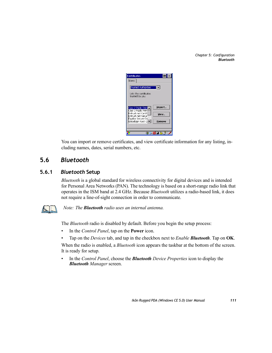 6 bluetooth, 1 bluetooth setup, Bluetooth | PYLE Audio IKON RUGGED 7505-BTSDCMHC25 User Manual | Page 123 / 324