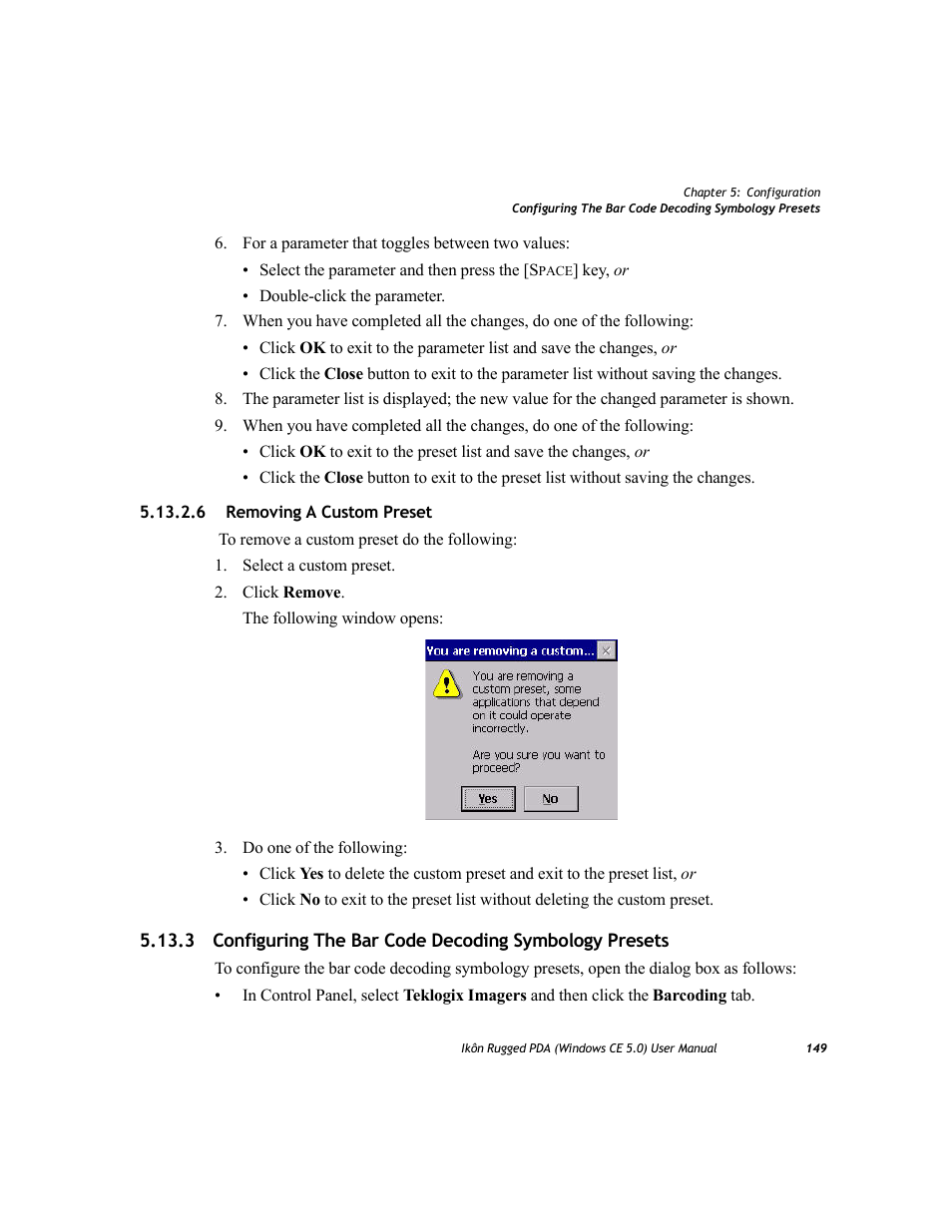 6 removing a custom preset | PYLE Audio IKON RUGGED 7505-BTSDCMHC25 User Manual | Page 161 / 324