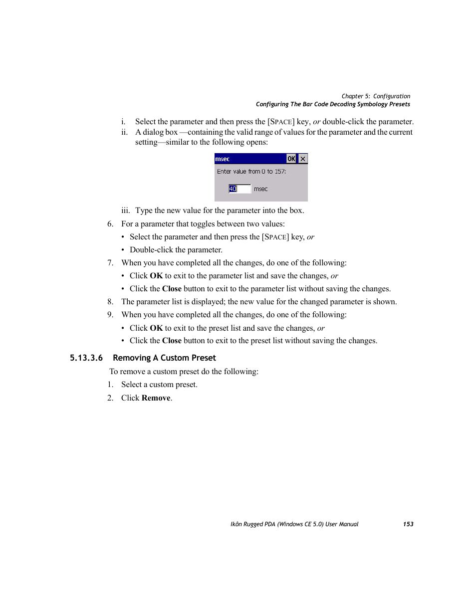 6 removing a custom preset | PYLE Audio IKON RUGGED 7505-BTSDCMHC25 User Manual | Page 165 / 324