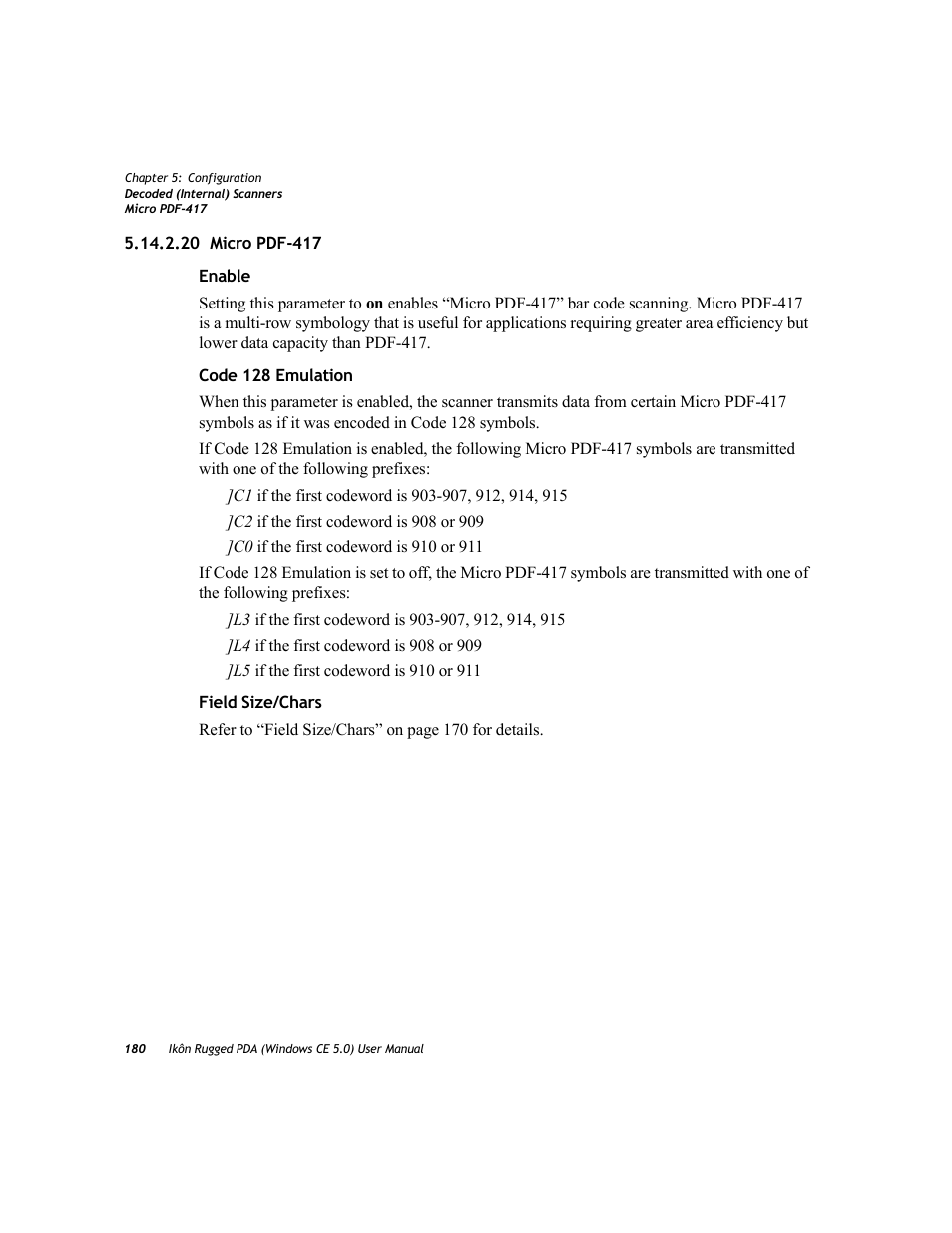 20 micro pdf-417 | PYLE Audio IKON RUGGED 7505-BTSDCMHC25 User Manual | Page 192 / 324