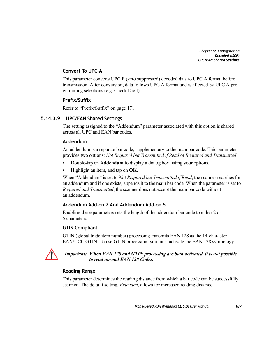 9 upc/ean shared settings | PYLE Audio IKON RUGGED 7505-BTSDCMHC25 User Manual | Page 199 / 324