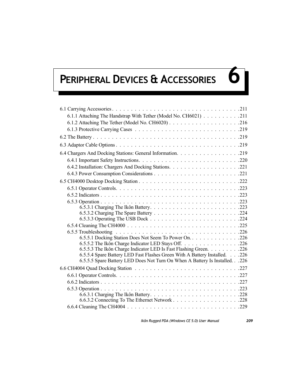 Peripheral devices & accessories 6, Chapter 6: peripheral devices & accessories, Eripheral | Evices, Ccessories | PYLE Audio IKON RUGGED 7505-BTSDCMHC25 User Manual | Page 221 / 324