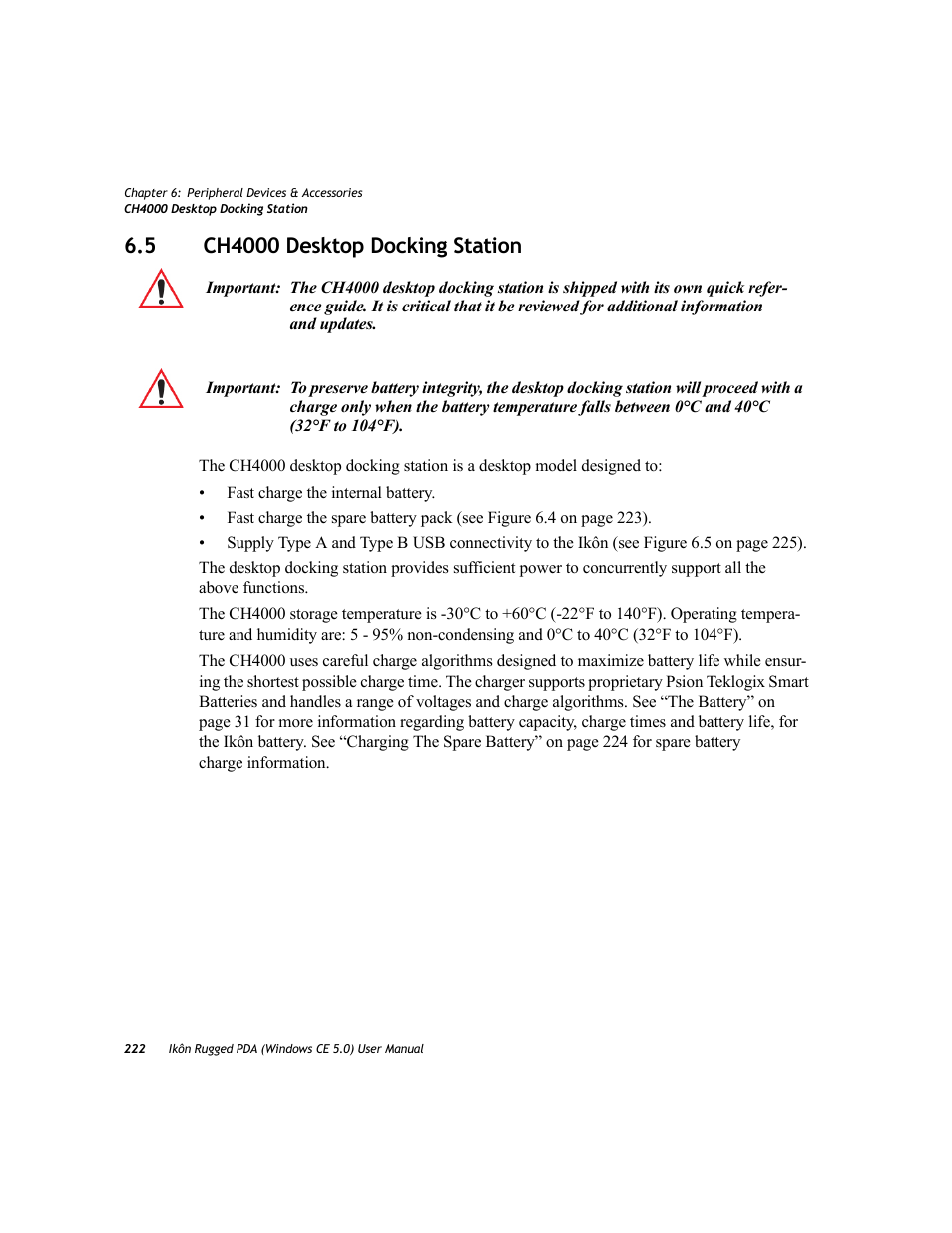 5 ch4000 desktop docking station, Ch4000 desktop docking station | PYLE Audio IKON RUGGED 7505-BTSDCMHC25 User Manual | Page 234 / 324