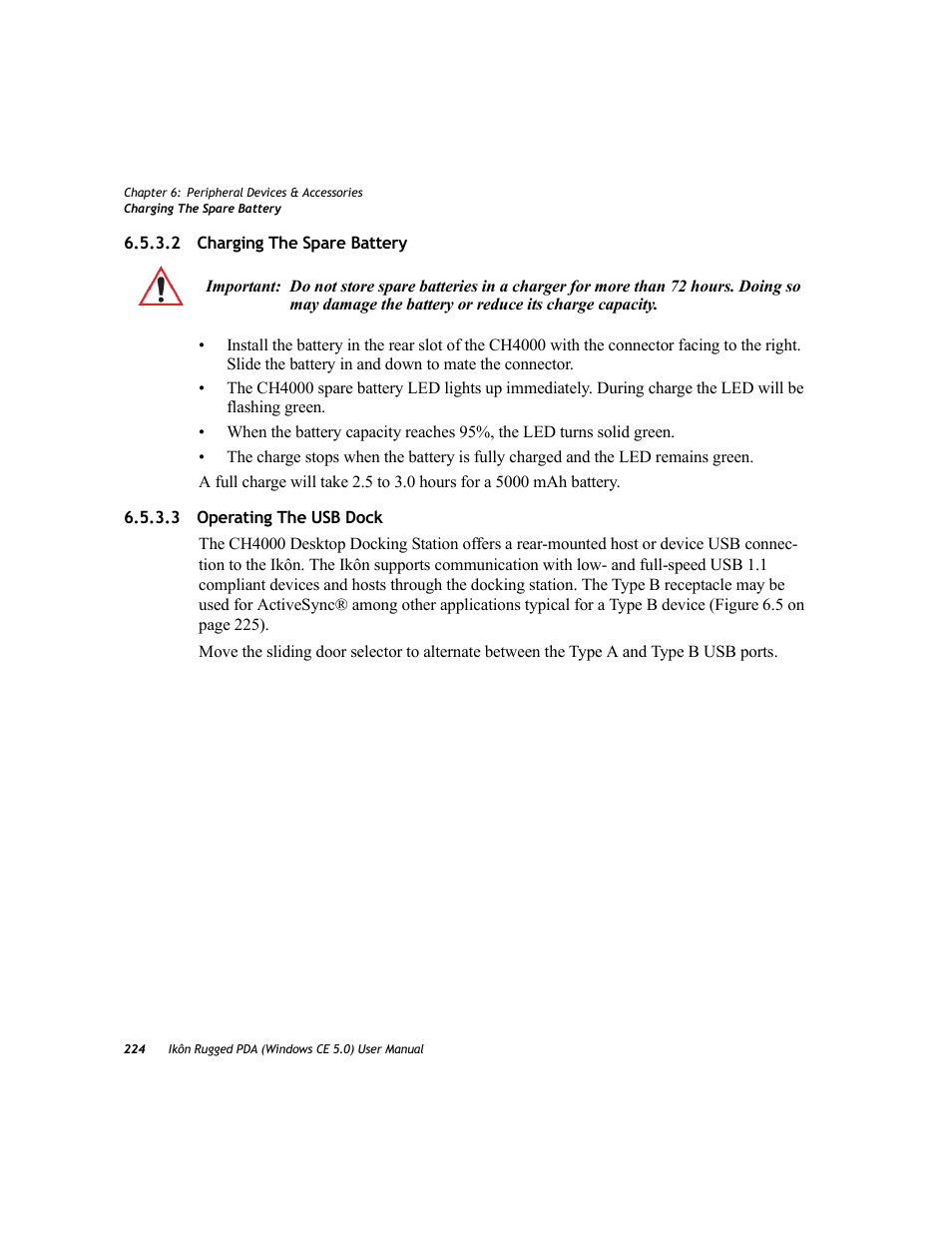 2 charging the spare battery, 3 operating the usb dock, Charging the spare battery | Operating the usb dock | PYLE Audio IKON RUGGED 7505-BTSDCMHC25 User Manual | Page 236 / 324