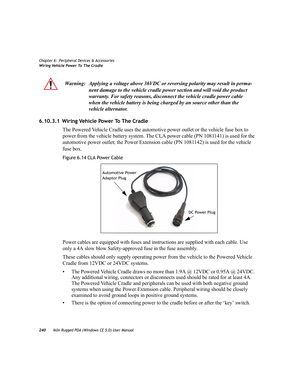 1 wiring vehicle power to the cradle | PYLE Audio IKON RUGGED 7505-BTSDCMHC25 User Manual | Page 252 / 324