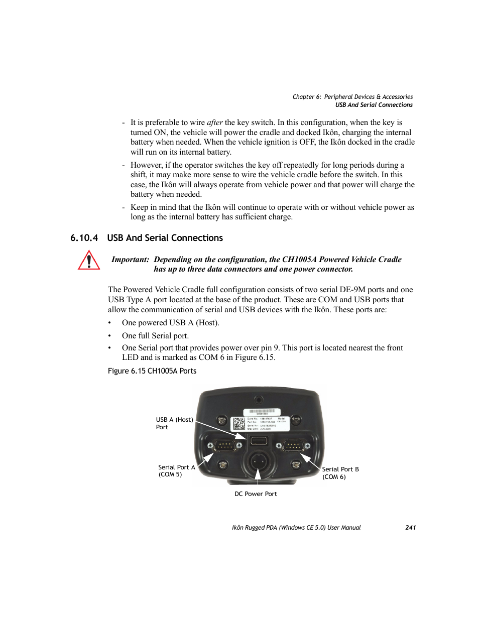 4 usb and serial connections | PYLE Audio IKON RUGGED 7505-BTSDCMHC25 User Manual | Page 253 / 324