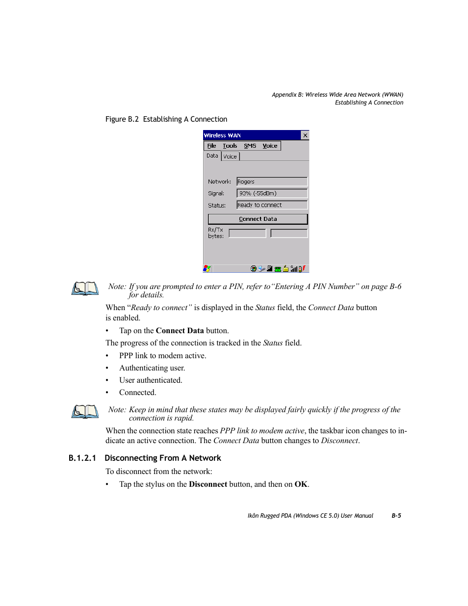 B.1.2.1 disconnecting from a network | PYLE Audio IKON RUGGED 7505-BTSDCMHC25 User Manual | Page 285 / 324