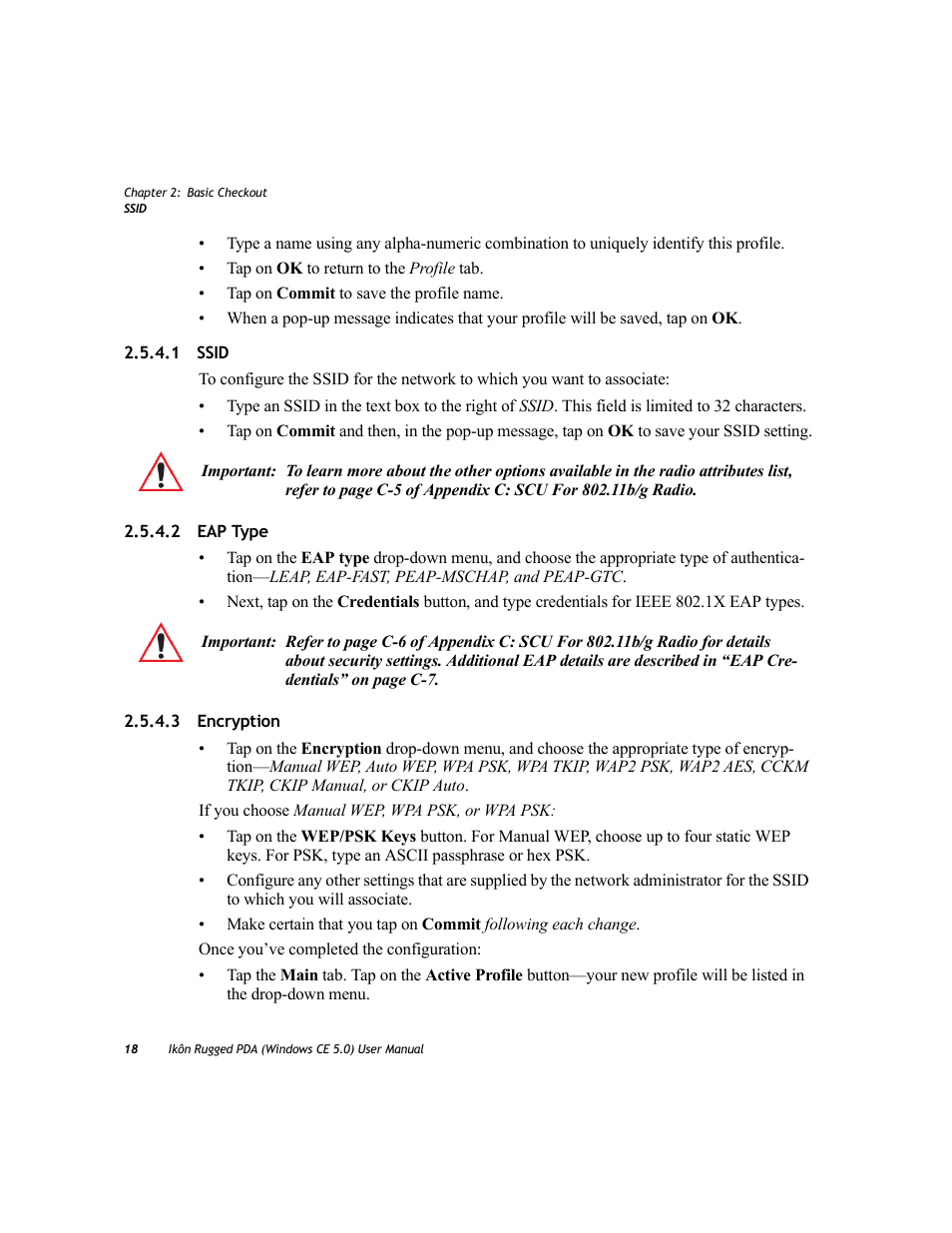 1 ssid, 2 eap type, 3 encryption | Ssid, Eap type, Encryption | PYLE Audio IKON RUGGED 7505-BTSDCMHC25 User Manual | Page 30 / 324