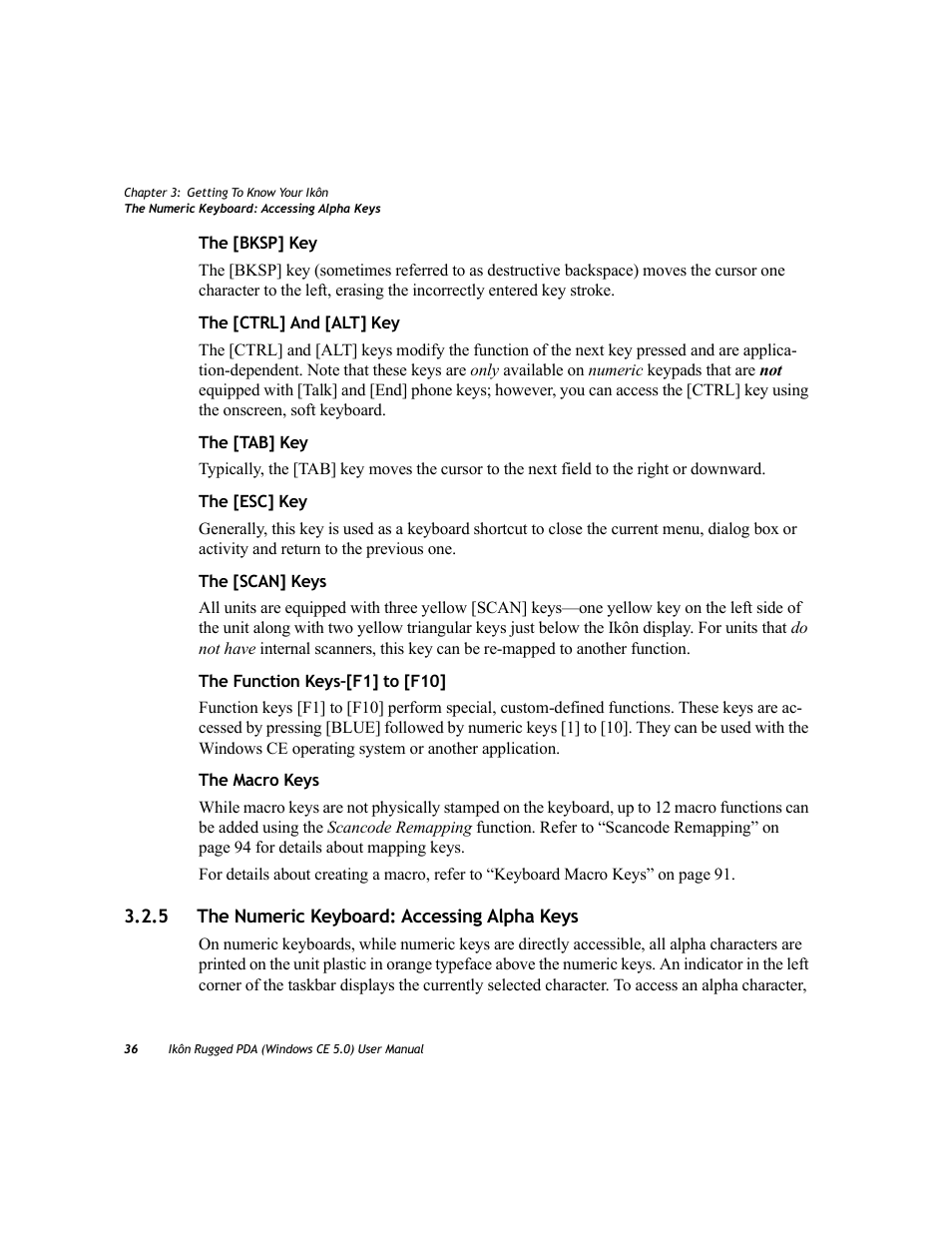 5 the numeric keyboard: accessing alpha keys, The numeric keyboard: accessing alpha keys | PYLE Audio IKON RUGGED 7505-BTSDCMHC25 User Manual | Page 48 / 324