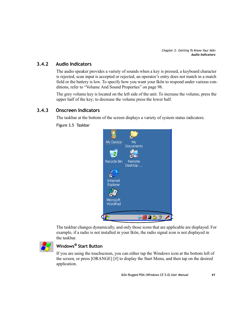 2 audio indicators, 3 onscreen indicators, Audio indicators | Onscreen indicators, 2 audio indicators 3.4.3 onscreen indicators | PYLE Audio IKON RUGGED 7505-BTSDCMHC25 User Manual | Page 53 / 324