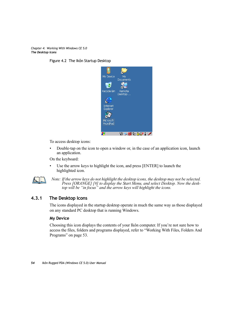 1 the desktop icons, The desktop icons | PYLE Audio IKON RUGGED 7505-BTSDCMHC25 User Manual | Page 66 / 324